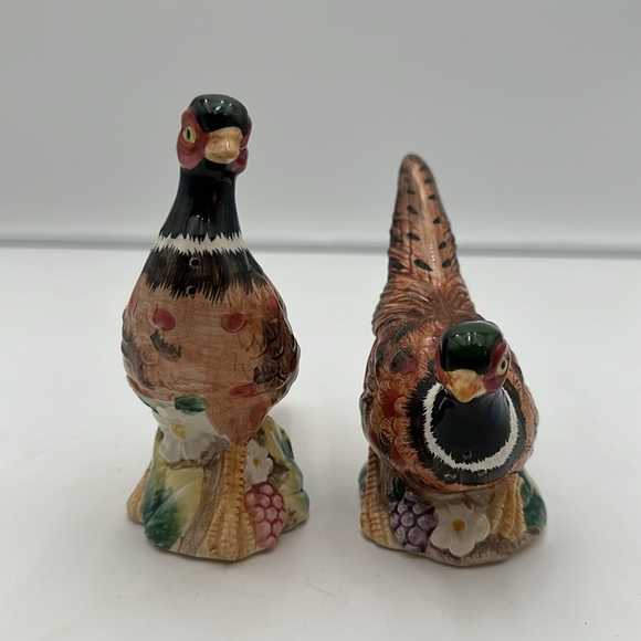 1990s Fitz and Floyd Pheasant Salt and Pepper Shakers - a Pair - Picture 3 of 16